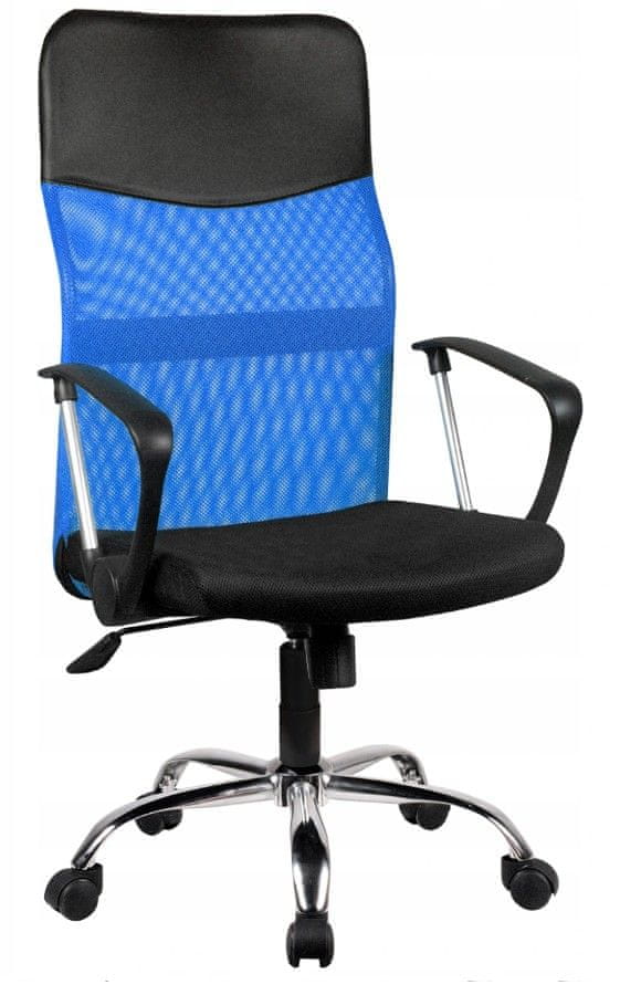 Topeshop Otočná stolička Nemo čierno-modrá